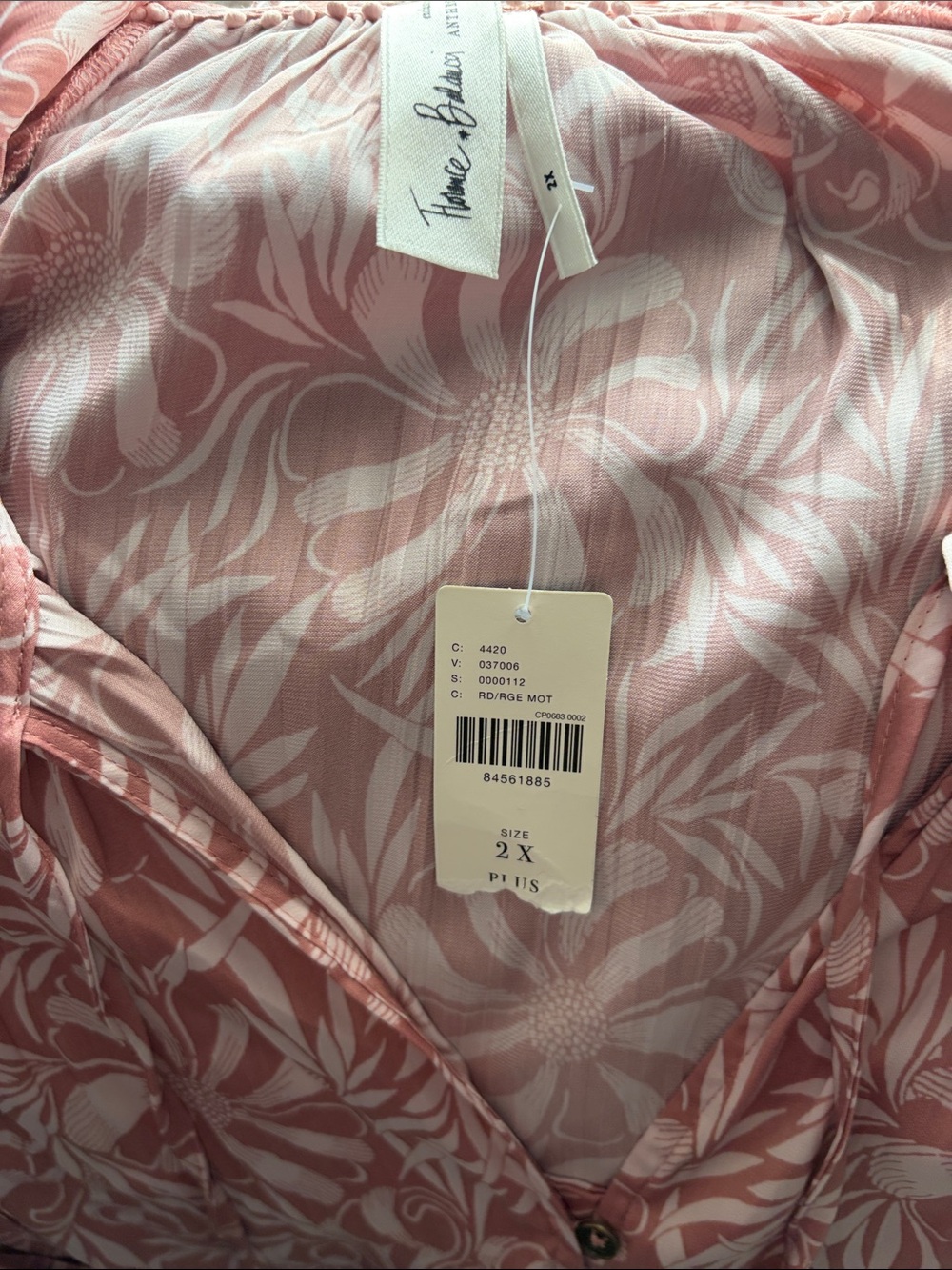 Anthropologie Florence Balducci top. Pink/mauve color.